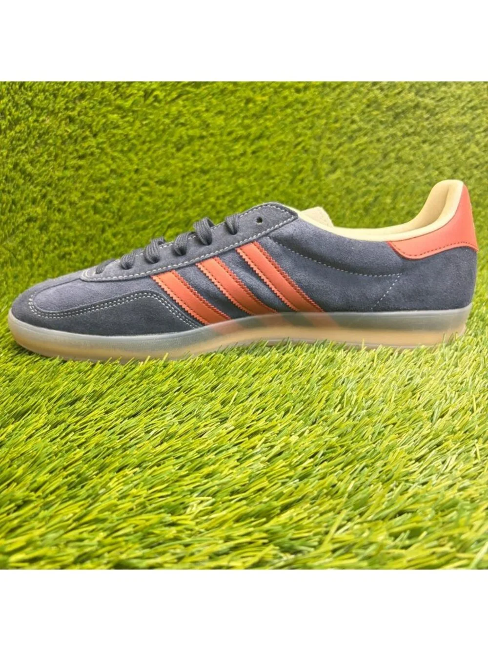 Adidas Gazelle Indoor Mens Size 13 Navy Blue Red Athletic Suede Shoes Sneakers